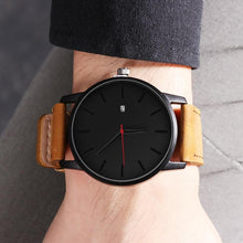 Load image into Gallery viewer, Men 2 Piece Set Quartz Casual Leather Wristband Watches freeshipping - Tyche Ace