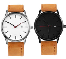 Load image into Gallery viewer, Men 2 Piece Set Quartz Casual Leather Wristband Watches freeshipping - Tyche Ace
