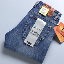 Load image into Gallery viewer, Men Business Casual Stretch Comfortable Straight Cut Denim Jeans Trousers freeshipping - Tyche Ace