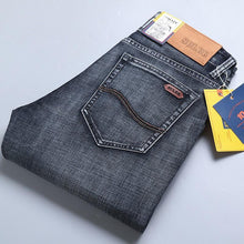 Load image into Gallery viewer, Men Business Casual Stretch Comfortable Straight Cut Denim Jeans Trousers freeshipping - Tyche Ace