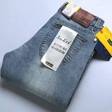 Load image into Gallery viewer, Men Business Casual Stretch Comfortable Straight Cut Denim Jeans Trousers freeshipping - Tyche Ace