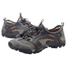 Load image into Gallery viewer, Men Casual Mesh Artificial Leather Patchwork Breathable Outdoor Shoes freeshipping - Tyche Ace