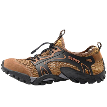 Load image into Gallery viewer, Men Casual Mesh Artificial Leather Patchwork Breathable Outdoor Shoes freeshipping - Tyche Ace