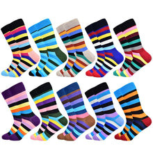 Load image into Gallery viewer, Men Cotton Colourful Striped Happy Socks freeshipping - Tyche Ace