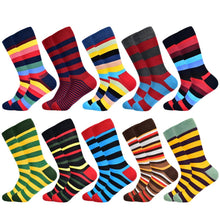 Load image into Gallery viewer, Men Cotton Colourful Striped Happy Socks freeshipping - Tyche Ace