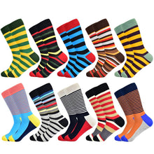 Load image into Gallery viewer, Men Cotton Colourful Striped Happy Socks freeshipping - Tyche Ace