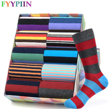 Load image into Gallery viewer, Men Cotton Colourful Striped Happy Socks freeshipping - Tyche Ace