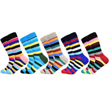Load image into Gallery viewer, Men Cotton Colourful Striped Happy Socks freeshipping - Tyche Ace