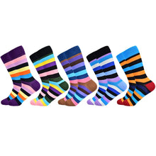 Load image into Gallery viewer, Men Cotton Colourful Striped Happy Socks freeshipping - Tyche Ace