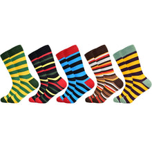 Load image into Gallery viewer, Men Cotton Colourful Striped Happy Socks freeshipping - Tyche Ace