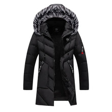 Load image into Gallery viewer, Men Cotton Multi-pocket Fur Hooded Warm Thick Windbreaker Overcoat freeshipping - Tyche Ace