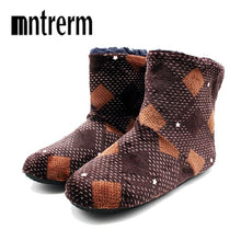 Load image into Gallery viewer, Men Lattice Soft Plus Warm Winter Cotton Slippers freeshipping - Tyche Ace