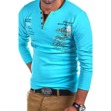 Load image into Gallery viewer, Men Long Sleeve Printed Cotton T-shirts freeshipping - Tyche Ace