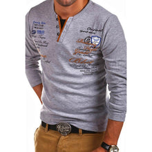 Load image into Gallery viewer, Men Long Sleeve Printed Cotton T-shirts freeshipping - Tyche Ace