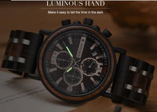 Load image into Gallery viewer, Men Luxury Customised Wooden Carved Watches freeshipping - Tyche Ace