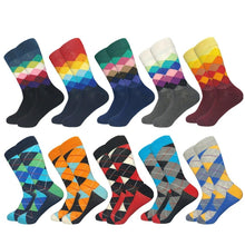 Load image into Gallery viewer, Plaid Design Colourful Happy Comfortable Socks For Men freeshipping - Tyche Ace