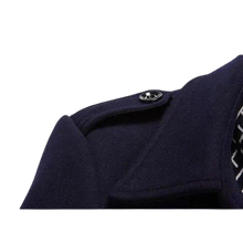 Load image into Gallery viewer, Men Scarf Collar Mid-Length Cotton Padded Thick Warm Woollen Coat freeshipping - Tyche Ace