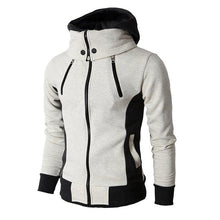 Load image into Gallery viewer, Men Slim Fit Winter Fleece Bomber Jacket Scarf Collar Hoodie freeshipping - Tyche Ace