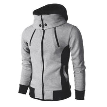 Load image into Gallery viewer, Men Slim Fit Winter Fleece Bomber Jacket Scarf Collar Hoodie freeshipping - Tyche Ace