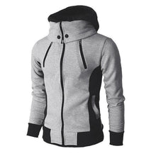 Load image into Gallery viewer, Men Slim Fit Winter Fleece Bomber Jacket Scarf Collar Hoodie freeshipping - Tyche Ace