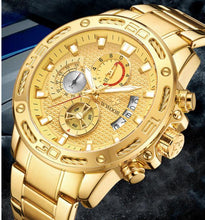 Load image into Gallery viewer, Men Stainless Steel Quartz Sports Chronograph Water Resistant Watches freeshipping - Tyche Ace