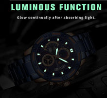 Load image into Gallery viewer, Men Stainless Steel Quartz Sports Chronograph Water Resistant Watches freeshipping - Tyche Ace