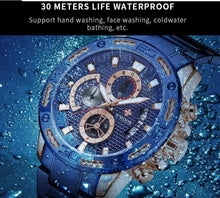 Load image into Gallery viewer, Men Stainless Steel Quartz Sports Chronograph Water Resistant Watches freeshipping - Tyche Ace