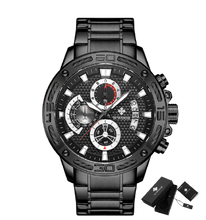 Load image into Gallery viewer, Men Stainless Steel Quartz Sports Chronograph Water Resistant Watches freeshipping - Tyche Ace