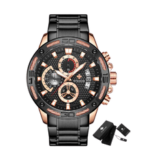 Load image into Gallery viewer, Men Stainless Steel Quartz Sports Chronograph Water Resistant Watches freeshipping - Tyche Ace