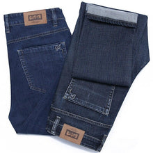 Load image into Gallery viewer, Men Tencel Cotton Loose Straight-Leg Stretch Denim Jeans freeshipping - Tyche Ace