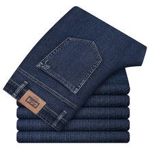 Load image into Gallery viewer, Men Tencel Cotton Loose Straight-Leg Stretch Denim Jeans freeshipping - Tyche Ace