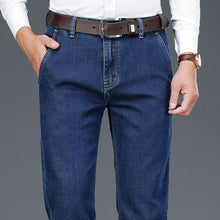 Load image into Gallery viewer, Men Tencel Cotton Loose Straight-Leg Stretch Denim Jeans freeshipping - Tyche Ace