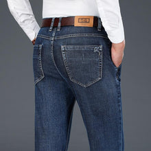 Load image into Gallery viewer, Men Tencel Cotton Loose Straight-Leg Stretch Denim Jeans freeshipping - Tyche Ace