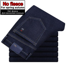 Load image into Gallery viewer, Men Warm Thick Fleece Lined Regular Fit Stretch Denim Jeans Trousers freeshipping - Tyche Ace