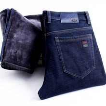 Load image into Gallery viewer, Men Warm Thick Fleece Lined Regular Fit Stretch Denim Jeans Trousers freeshipping - Tyche Ace