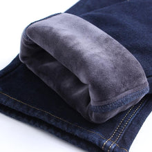 Load image into Gallery viewer, Men Warm Thick Fleece Lined Regular Fit Stretch Denim Jeans Trousers freeshipping - Tyche Ace