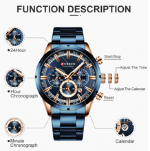 Load image into Gallery viewer, Men Waterproof Military Stainless Steel Wrist Watch freeshipping - Tyche Ace