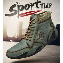 Load image into Gallery viewer, Men Waterproof Warm Handmade Leather Winter Boots freeshipping - Tyche Ace