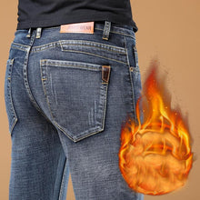 Load image into Gallery viewer, Men Winter Thermal Warm Flannel Stretch Straight Denim Jeans freeshipping - Tyche Ace