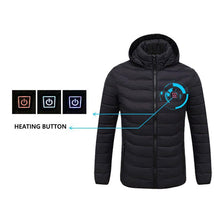 Load image into Gallery viewer, Men Winter Warm USB Smart Thermostat Heated Waterproof Hoodie Jacket freeshipping - Tyche Ace