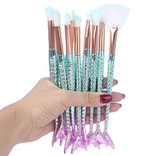 Load image into Gallery viewer, Mermaid Shape Design Makeup Pencil  Foundation Highlighter Brush Set freeshipping - Tyche Ace