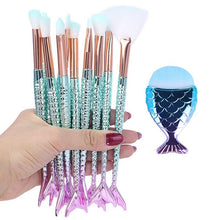 Load image into Gallery viewer, Mermaid Shape Design Makeup Pencil  Foundation Highlighter Brush Set freeshipping - Tyche Ace