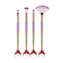 Load image into Gallery viewer, Mermaid Shape Design Makeup Pencil  Foundation Highlighter Brush Set freeshipping - Tyche Ace