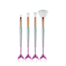 Load image into Gallery viewer, Mermaid Shape Design Makeup Pencil  Foundation Highlighter Brush Set freeshipping - Tyche Ace