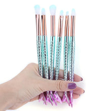 Load image into Gallery viewer, Mermaid Shape Design Makeup Pencil  Foundation Highlighter Brush Set freeshipping - Tyche Ace