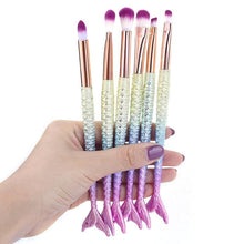 Load image into Gallery viewer, Mermaid Shape Design Makeup Pencil  Foundation Highlighter Brush Set freeshipping - Tyche Ace