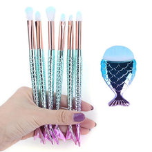 Load image into Gallery viewer, Mermaid Shape Design Makeup Pencil  Foundation Highlighter Brush Set freeshipping - Tyche Ace