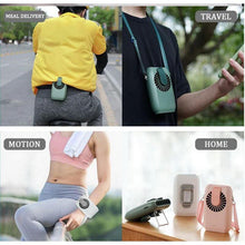 Load image into Gallery viewer, Mini Handheld 3 Gears Adjustable,  Neck Hanging, USB Charging Cooling Fan freeshipping - Tyche Ace