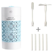 Load image into Gallery viewer, Mini LED Night Aroma Essential Oil Ultrasonic Humidifier Diffuser With Fan freeshipping - Tyche Ace