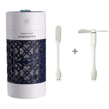 Load image into Gallery viewer, Mini LED Night Aroma Essential Oil Ultrasonic Humidifier Diffuser With Fan freeshipping - Tyche Ace